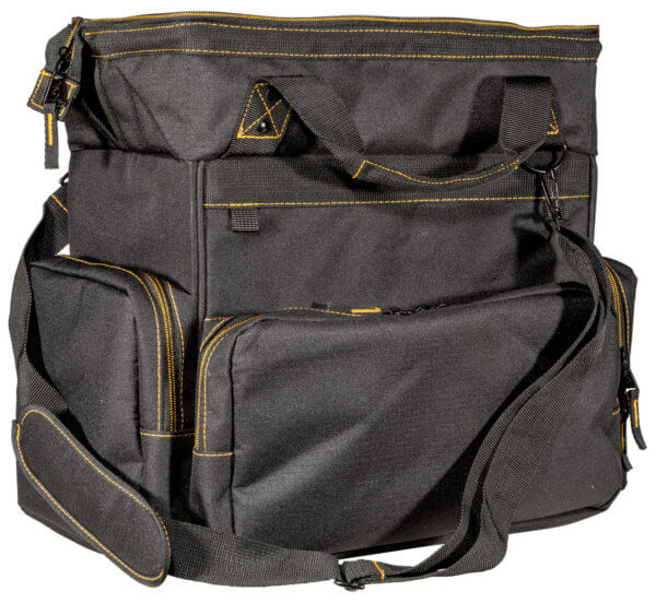 Browning 121095899 Black & Gold Shooter’s Bag Black w/Buck Mark Logo Ripstop Polyester