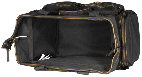 Browning 121095899 Black & Gold Shooter’s Bag Black w/Buck Mark Logo Ripstop Polyester