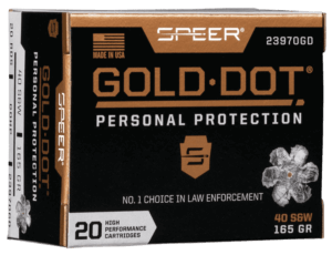 Speer Ammo 23970GD Gold Dot Personal Protection 40 S&W 165 gr Hollow Point (HP) 20rd Box