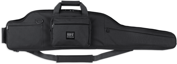 Bulldog BDT8054B BDT Tactical Long Range Rifle Case made of Water-Resistant 600D Polyester with Black Finish  Quilted Lining  3 External Zippered Pockets & Lockable Main Compartment 54 L”