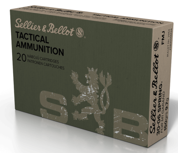 Sellier & Bellot SB3006M2 Rifle  30-06 Springfield 150 gr Full Metal Jacket 20rd Box
