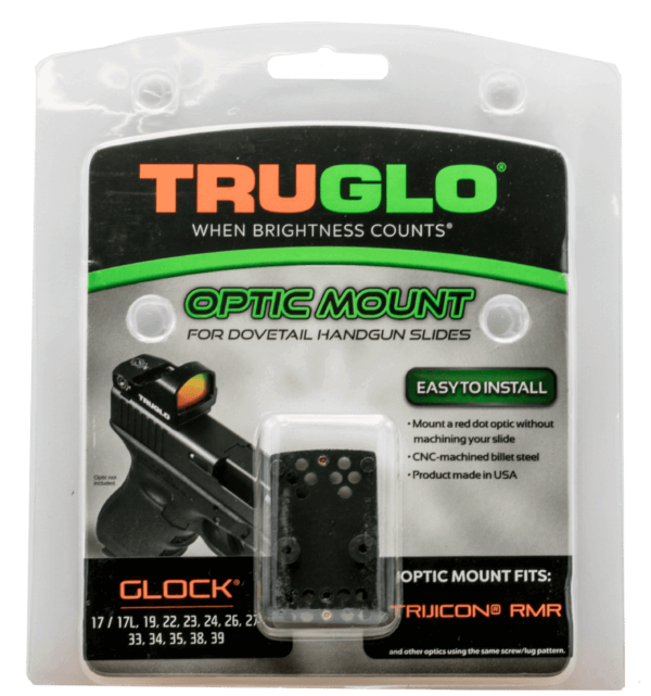 TruGlo TG8950G2 Adapter Mount For Handgun Fits Glock MOS 17/19/22-24/26/27/33-35/38/39 Adapter Mount Black Black Fortress