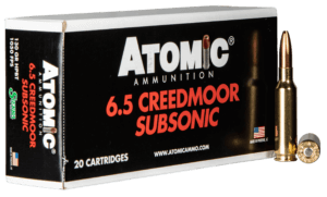 Atomic 00476 Rifle Subsonic 6.5 Creedmoor 130 gr Sierra HPBT 20rd Box