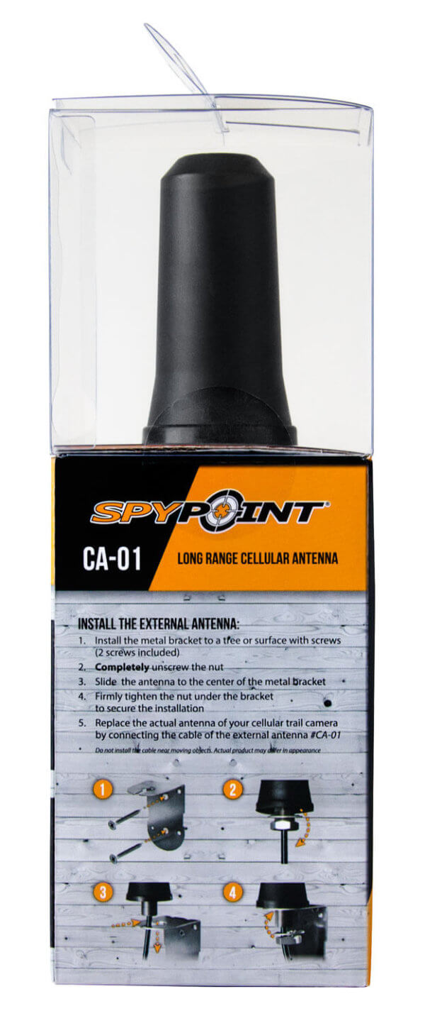 Spypoint CA01 Long Range Cellular Antenna Compatible With Most Cellular Trail Cameras Black