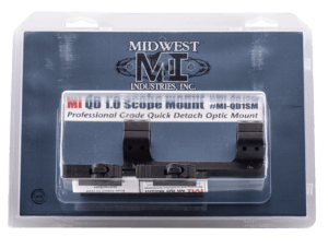 MIDWEST INDUSTRIES INC MIQD1SM Quick Detach 1-Pc Base & Ring Combo 1″ Black Finish