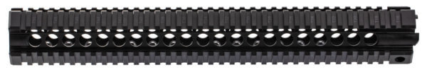 MIDWEST INDUSTRIES INC MICRT15 T-Series AR-15 6061 Aluminum Black Hard Coat Anodized 15″