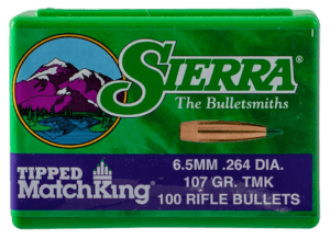 Sierra 7407 Tipped MatchKing 6.5mm .264 107 GR 100 Box