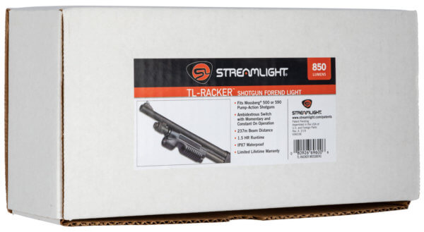 Streamlight 69600 TL-Racker Forend Light Moss 500/590 1000 Lumens Output White LED Light Forend Mount Matte Black Polymer