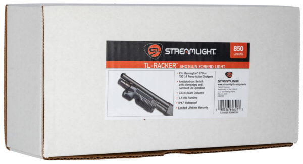 Streamlight 69601 TL-Racker Forend Light Remington 870 1000 Lumens Output White LED Light Forend Mount Matte Black Polymer