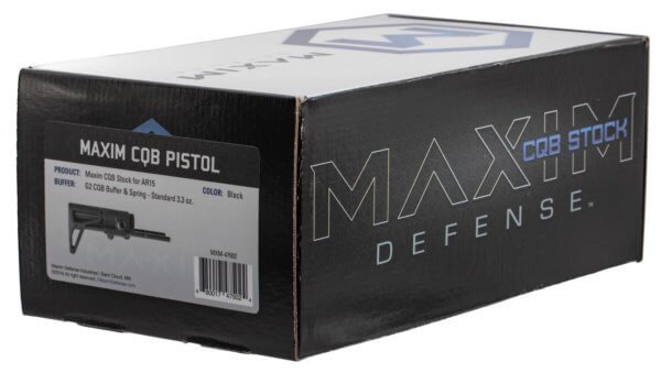 Maxim Defense MXM47502 CQB Gen6 Black Aluminum 4 Position Collapsible Fits AR-15 5.30″- 10″ OAL