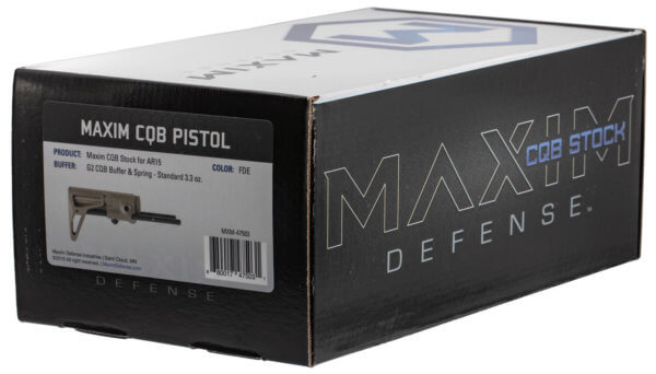 Maxim Defense MXM47503 CQB Gen 7 Stock For AR-15 4 Position Collapsible 7075 Aluminum Housing Flat Dark Earth Mil-Spec Anodized Finish