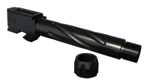 Grey Ghost Precision BARRELG19TBN GGP Match Grade Threaded Barrel 9mm Luger 4.02″ Fits Glock 19 Gen 3-4 416R Stainless Steel w/Black Nitride Finish