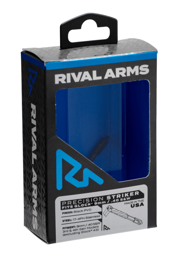 Rival Arms RA40G001A Precision Striker  Black PVD 17-4 Stainless Steel for Glock 9mm  40 S&W Gen3-4 (Except 43) DOES NOT include springs  spacers  or other firing pin assembly components