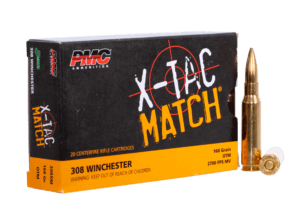 PMC 308XM X-Tac Match 308 Win 168 gr Open Tip Match (OTM) 20 Rd Box / 40 Cs