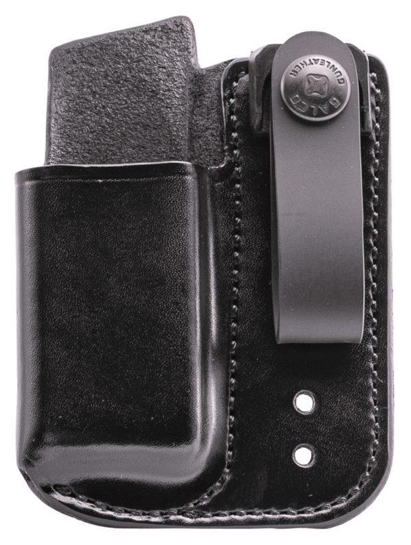 Galco IWBMC26B IWB Mag Carrier Single Black Leather Belt Belts 1.75″ Wide Compatible w/ Single Stack Compatible w/ Sig P220 Compatible w/ S&W M&P Shield Compatible w/ 1911 Ambidextrous Hand