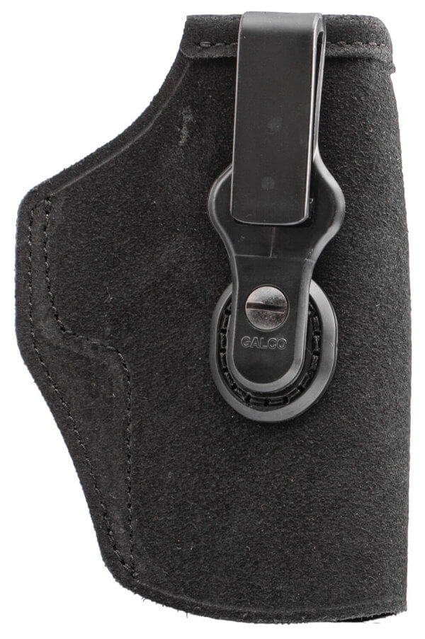 Galco TUC224B Tuck-N-Go 2.0 IWB Black Leather UniClip/Stealth Clip Fits Glock 31/ 17 Gen1-5/22 Gen2-5 Ambidextrous