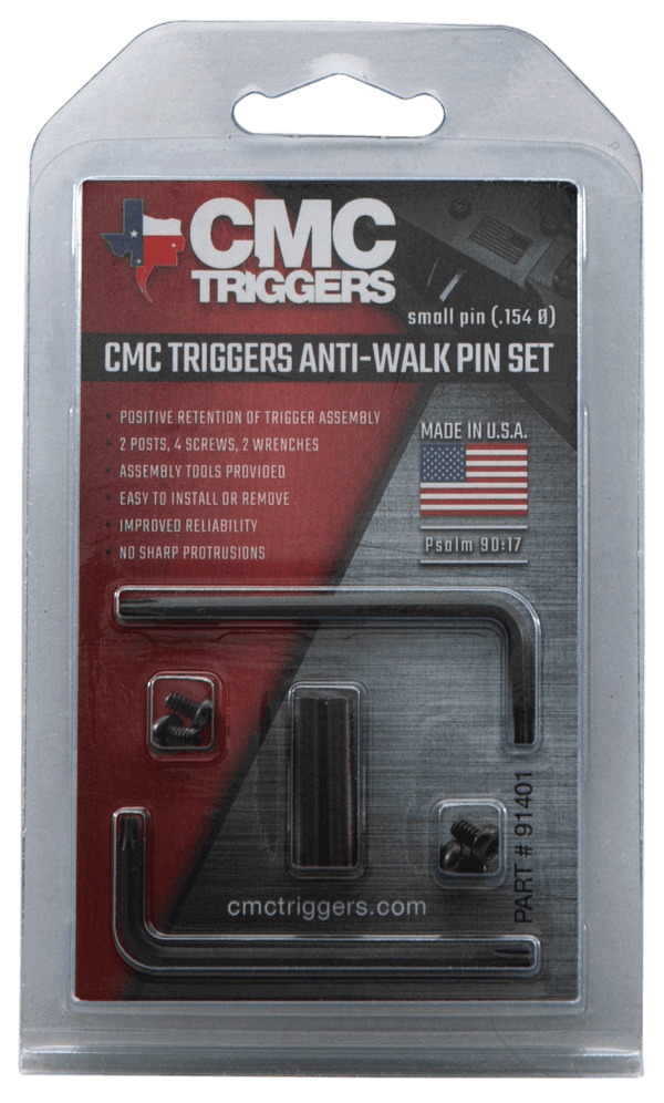 CMC Triggers 91401 AR-15 Anit-Walk Pin Set Small Diameter Black