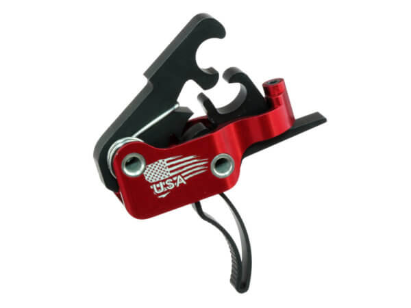 Elftmann Tactical MATCH-C Match Trigger AR-15 Black/Red Drop-In Curved 2.75-4 lbs