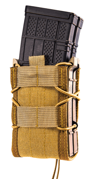 High Speed Gear 112R00CB TACO X2R Mag Pouch Double Coyote Brown Nylon MOLLE Compatible w/ Rifle