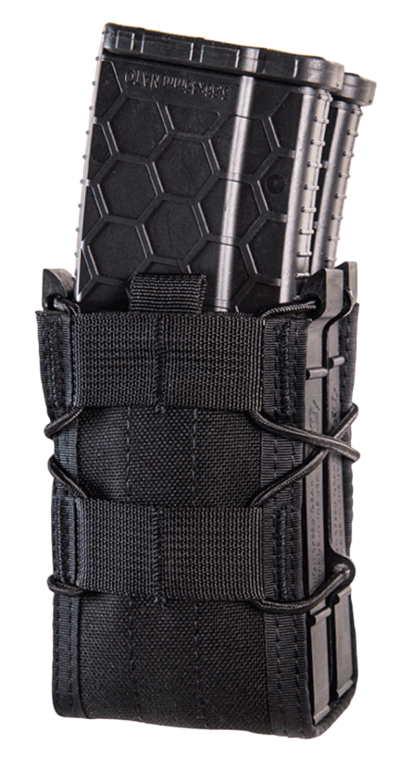 High Speed Gear 162R00BK TACO X2R Mag Pouch Double Black Polymer Belt MOLLE Belts 2″ Wide Compatible w/ Rifle