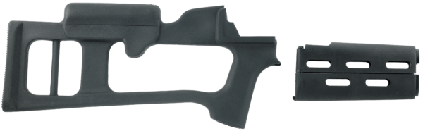 Advanced Technology MAK0100 Fiberforce Stock Package Fixed Thumbhole Black Synthetic & Ventilated Handguard for AK-47 Rifle