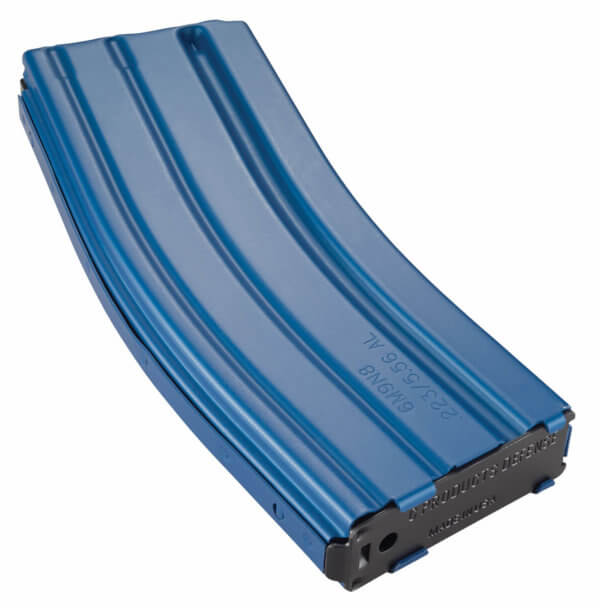 DuraMag 3023005175CPD Speed Replacement Magazine Blue Aluminum with Black Follower Detachable 30rd 223 Rem 300 Blackout 5.56x45mm NATO for AR-15