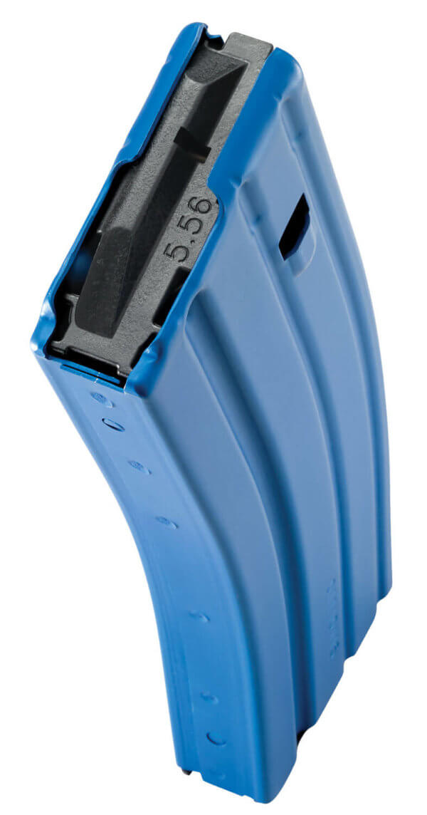 DuraMag 3023005175CPD Speed Replacement Magazine Blue Aluminum with Black Follower Detachable 30rd 223 Rem 300 Blackout 5.56x45mm NATO for AR-15