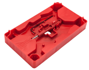 Apex Tactical 104110 Armorer’s Tray & Pin Punch  Red Polymer Pistol
