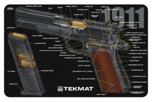 TekMat TEKR171911CA 1911 3D Cutaway Cleaning Mat Multi Color Rubber 17″ Long