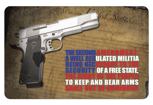 TekMat TEKR172AMEND Right To Bear Arms Cleaning Mat Multi Color Rubber 17″ Long 2nd Amendment