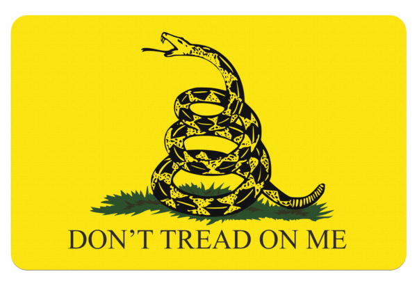 TekMat TEKR17GADSDEN Gadsden Flag Cleaning Mat Black/Yellow Rubber 17″ Long Snake/”Don’t Tread On Me”