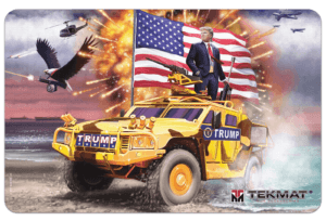 TekMat TEKR17TRUMP Trump Cleaning Mat Multi Color Rubber 17″ Long Trump Freedom Portrait
