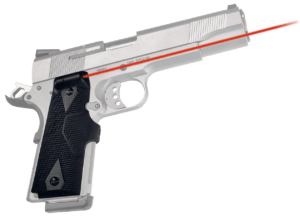 Crimson Trace LG401 Lasergrips 5mW Red Laser with 633nM Wavelength & 50 ft Range Black Finish for 1911 Commander Government