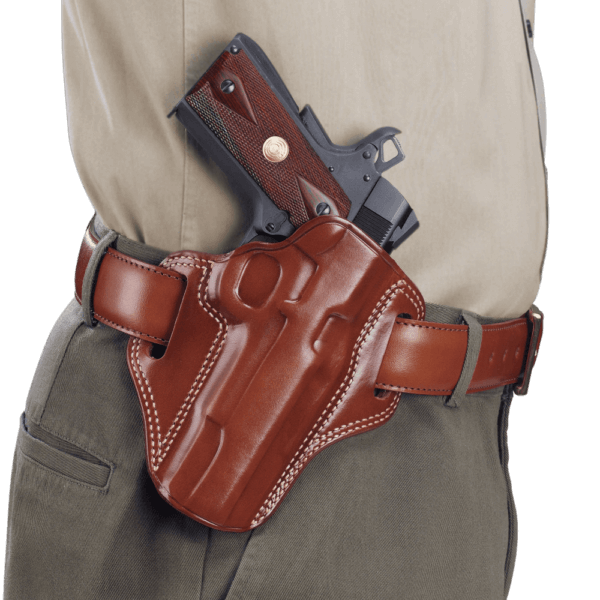 Galco CM800 Combat Master OWB Tan Leather Belt Slide Fits Glock 43 Fits Glock 43X Fits Springfield Hellcat Right Hand