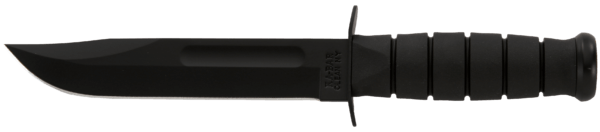 Ka-Bar 1211 Fighting/Utility 7″ Fixed Clip Point Plain Black 1095 Cro-Van Blade/ Black Kraton G Handle