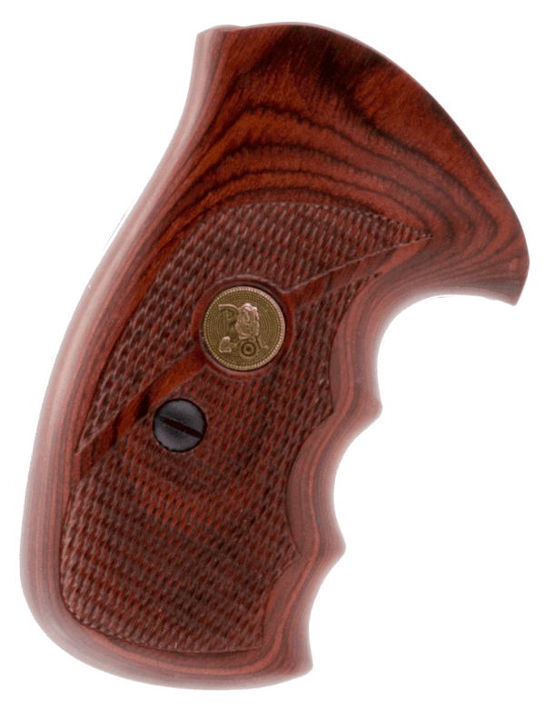 Pachmayr 63020 Renegade Grip Checkered Rosewood Laminate with Finger Grooves for S&W K/L Frame