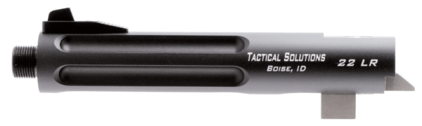 Tactical Solutions TL55TEMBRF Trail-Lite Barrel 22 LR 5.50″ Black Matte Finish 6061-T6 Aluminum Material with Fluting Threading & Fiber Optic Front Sight for Browning Buck Mark