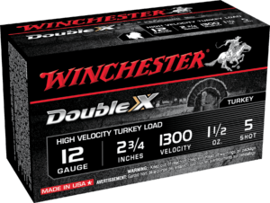 Winchester Ammo STH125 Double X High Velocity Turkey 12 Gauge 2.75″ 1 1/2 oz 5 Shot 10rd Box