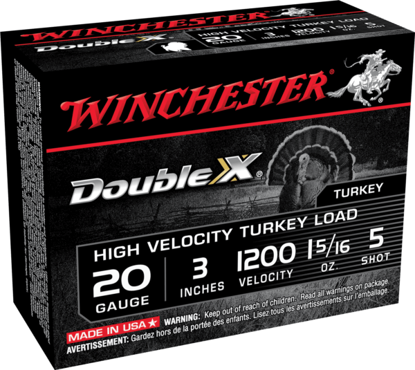 Winchester Ammo STH2035 Double X High Velocity Turkey 20 Gauge 3″ 1 5/16 oz 5 Shot 10rd Box