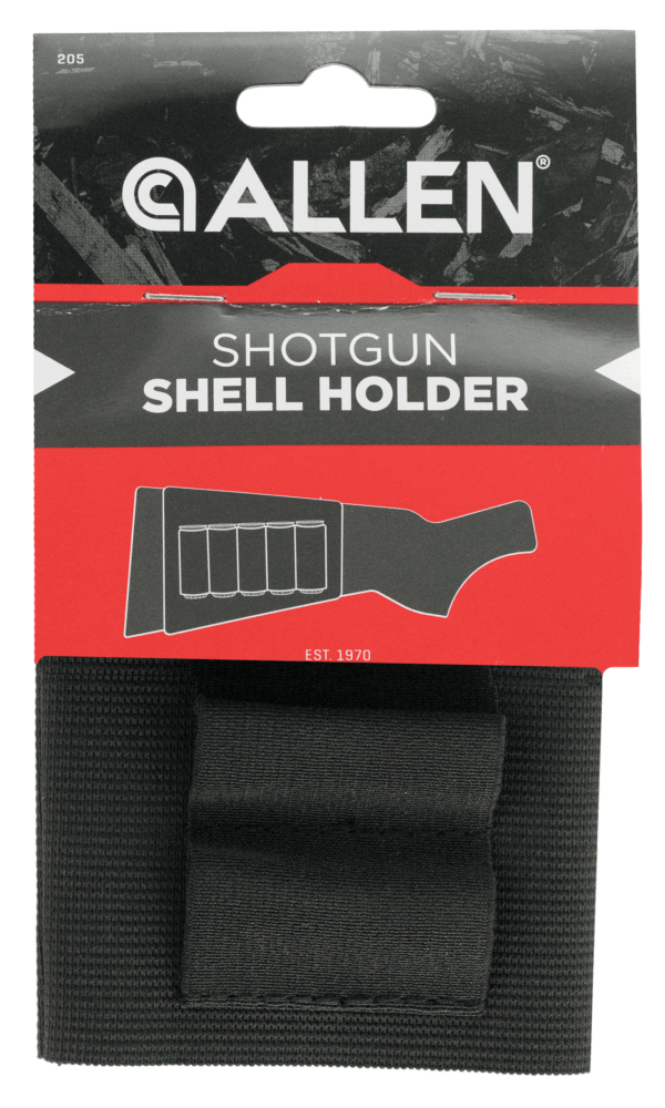 Allen 205 Basic Buttstock Shell Holder 5 Shotgun Rounds Elastic Black