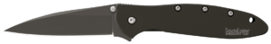 Kershaw 1660CF Leek 3″ Folding Drop Point Plain Stonewashed CPM 154 SS Blade Black Carbon Fiber Handle Includes Pocket Clip