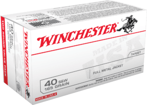 Winchester Ammo USA40SWVP USA 40 S&W 165 gr Full Metal Jacket (FMJ) 100rd Box