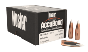 Nosler 56902 AccuBond 6.5mm .264 130 GR Spitzer Point 50 Box