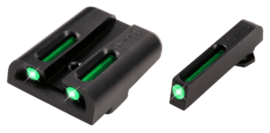 TruGlo TG131GT1 TFO Black | Green Tritium & Fiber Optic Front Sight Green Tritium & Fiber Optic Rear Sight