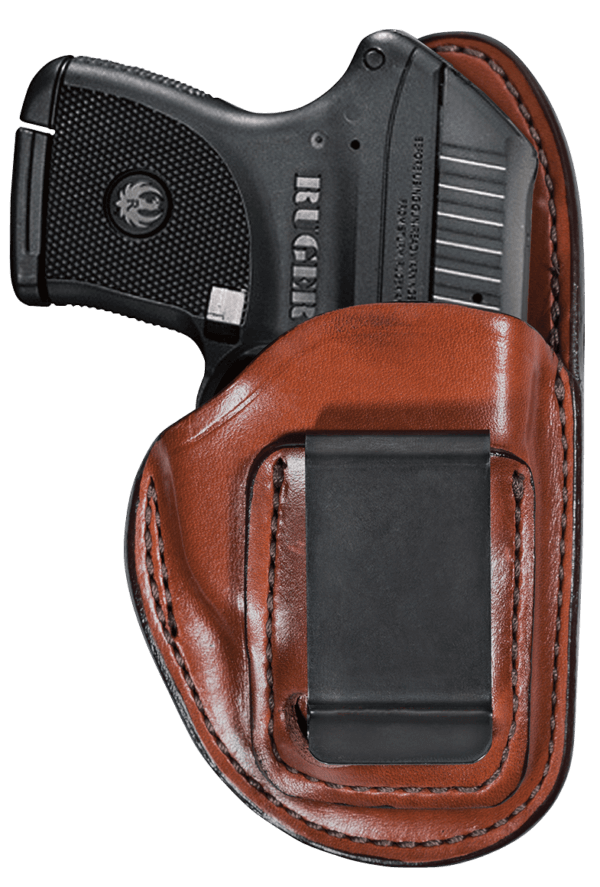Bianchi 16862 Black Widow OWB Size 15 Tan Leather Belt Slide Compatible w/Glock 20/21/29/30/37.