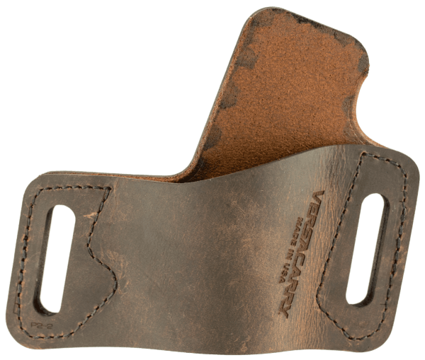 Versacarry WBOWB22 Protector S1 OWB Distressed Brown Leather Belt Slide Fits Browning Hi-Power Right Hand