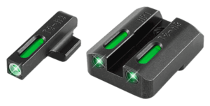 TruGlo TG13HP1PC TFX Pro Black | Green Tritium & Fiber Optic Orange Outline Front Sight Green Tritium & Fiber Optic Rear Sight