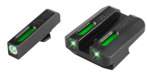 TruGlo TG13WA1A TFX Black | Green Tritium & Fiber Optic White Outline Front Sight Green Tritium & Fiber Optic Rear Sight