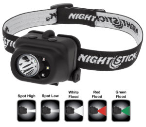 Nightstick NSP4610B Multi-Function Headlamp 150/80/100/9/18 Lumens AAA (3) Black