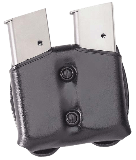 Galco CDM22B CDM Mag Carrier Double Black Leather Belt Loop Belts 1.50-1.75″ Wide Compatible w/ Taurus PT140 Ambidextrous Hand